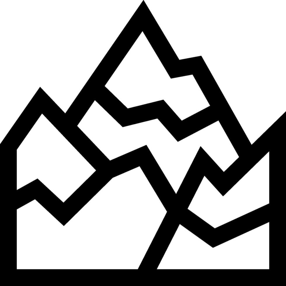 A black and white mountain logo vector