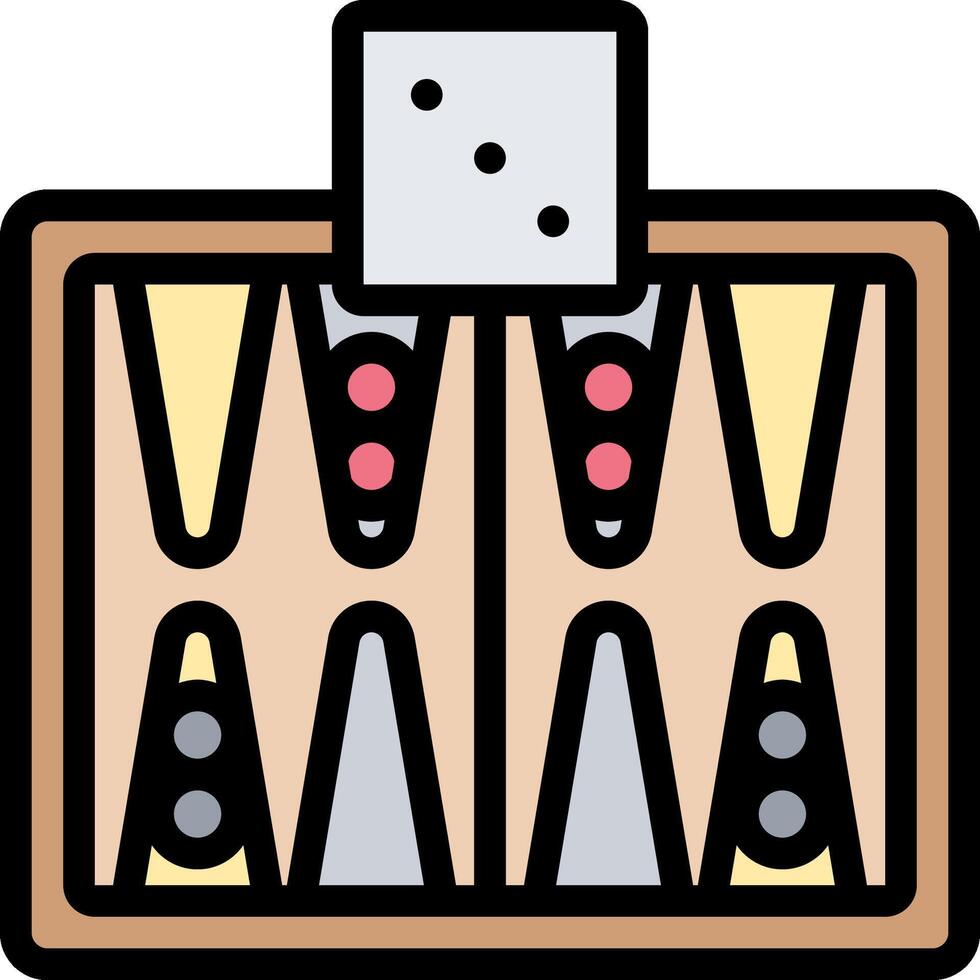 Backgammon icon illustration vector