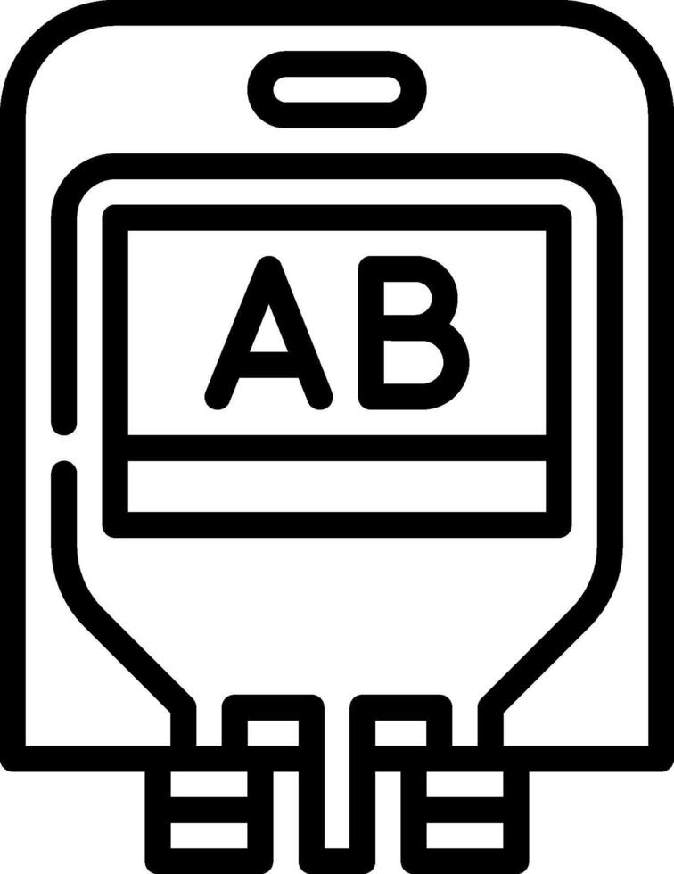 A black and white image of a blood test vector