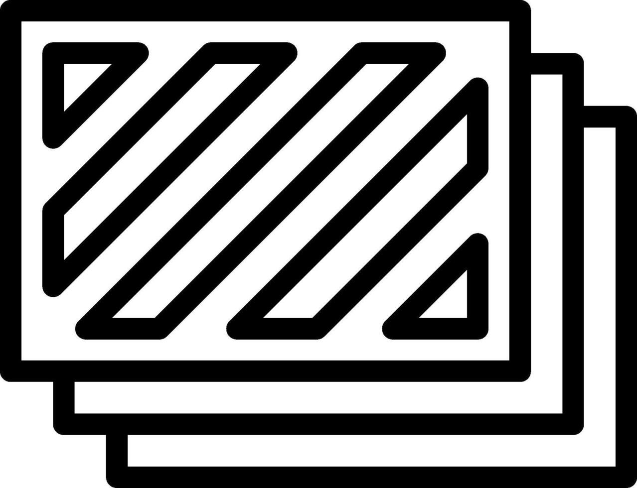 A black and white image of a square with a diagonal line vector