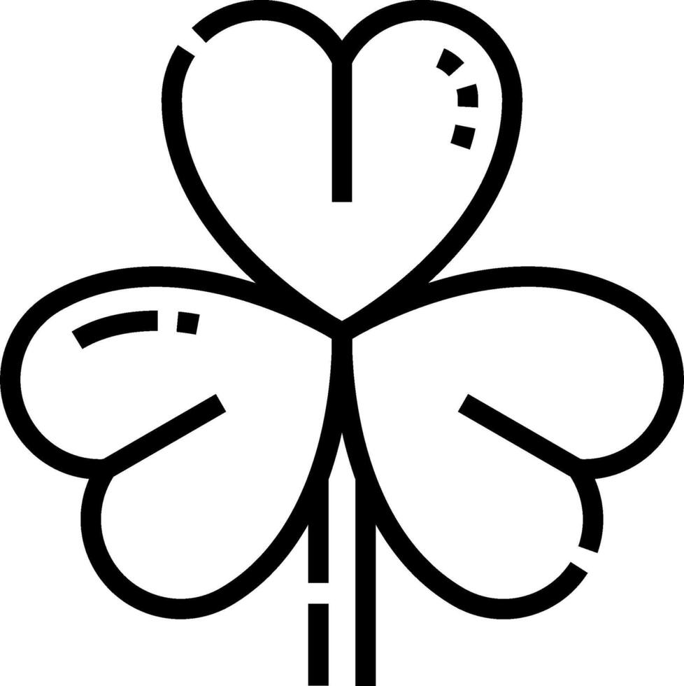 A four leaf clover with hearts on it vector