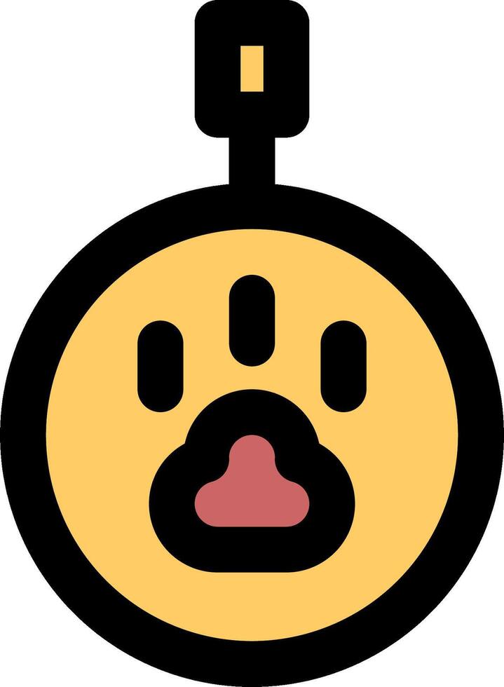 A cartoon dog's paw with a red nose vector