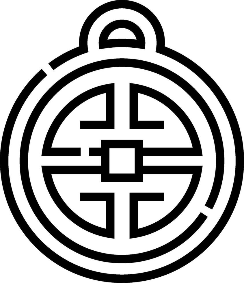 A black and white logo of a circular symbol vector