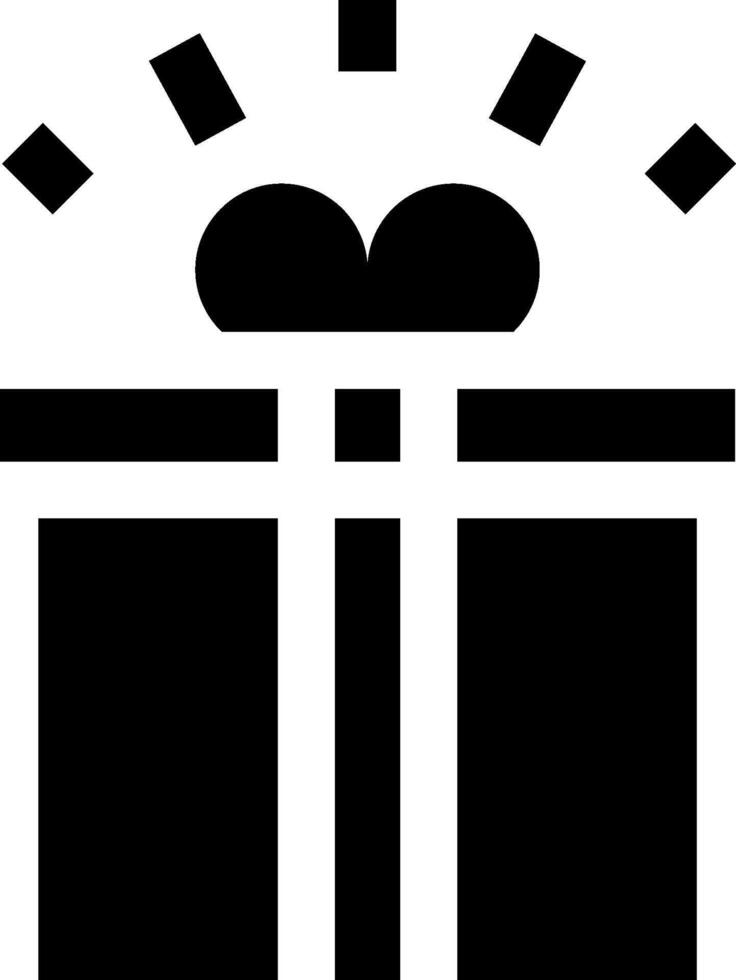 A black and white gift box with a heart inside vector