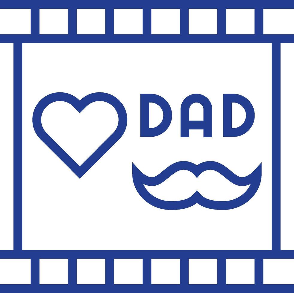 A blue and white logo with a mustache and heart vector