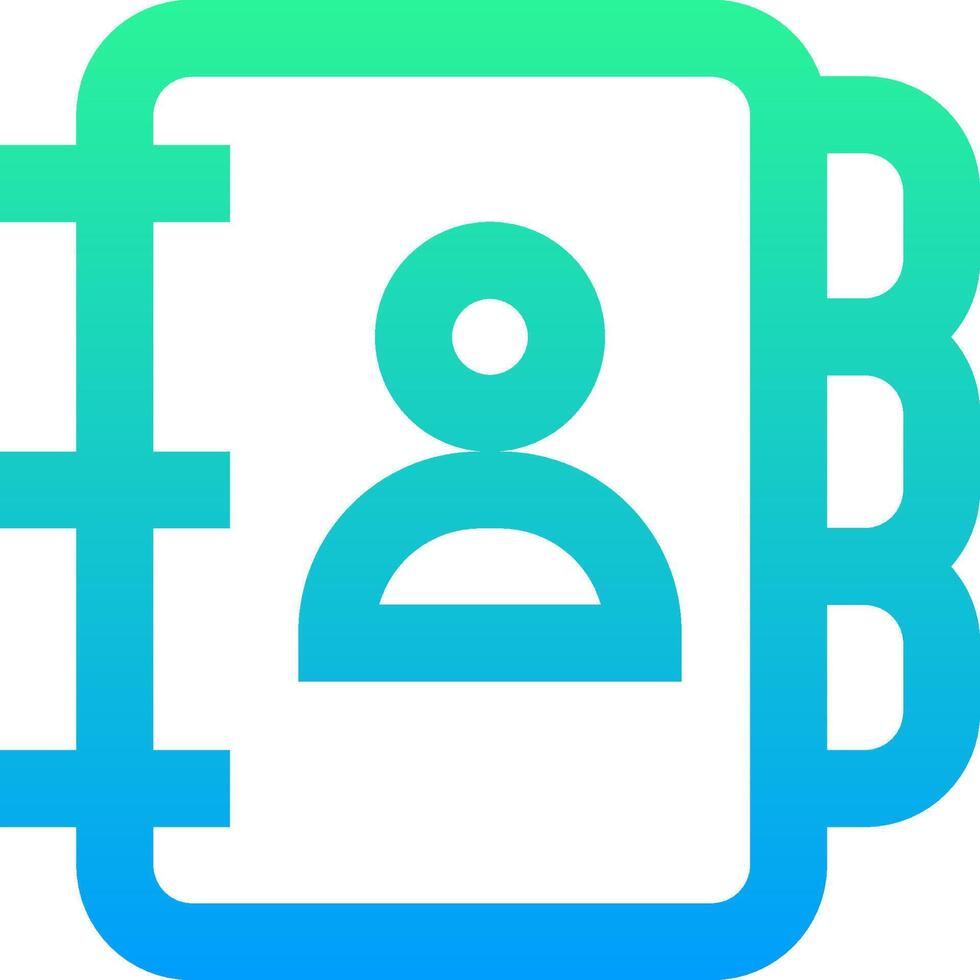 A person is in the middle of a book with a blue and green icon vector