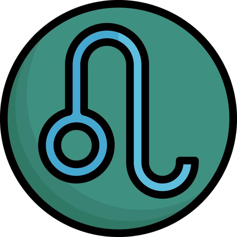 A blue and green sign with a hook on it vector