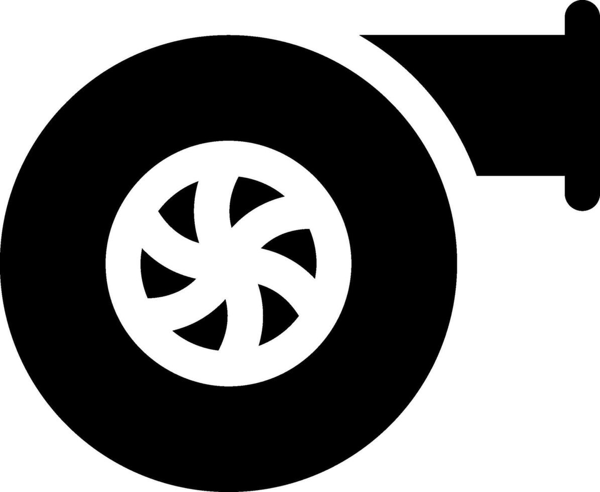 A black and white image of a wheel with a tire vector