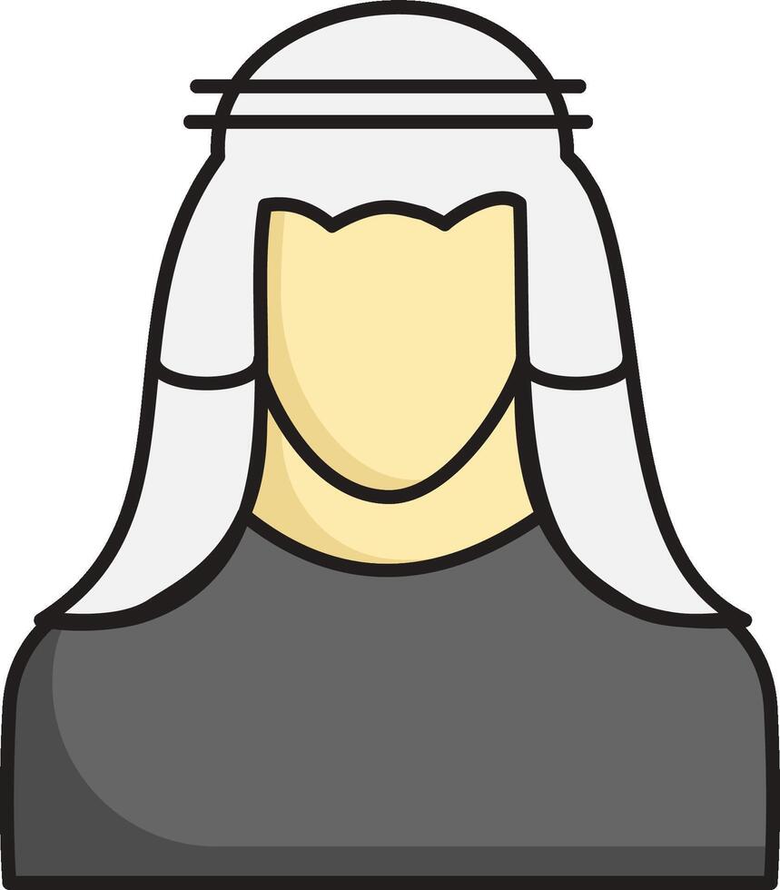 Arabic man avatar icon illustration vector