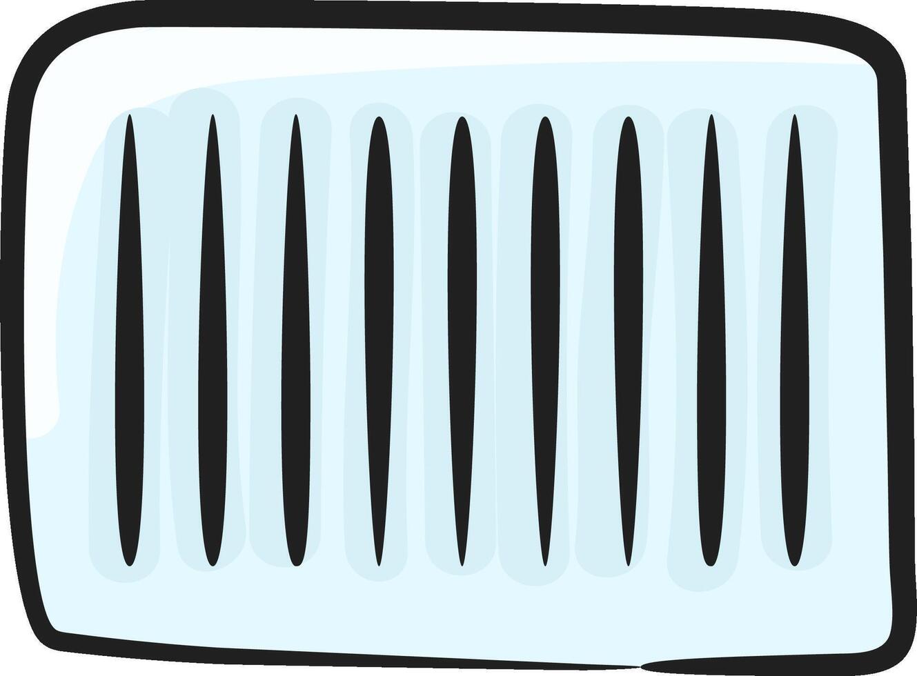 A square with a row of black and white bars vector