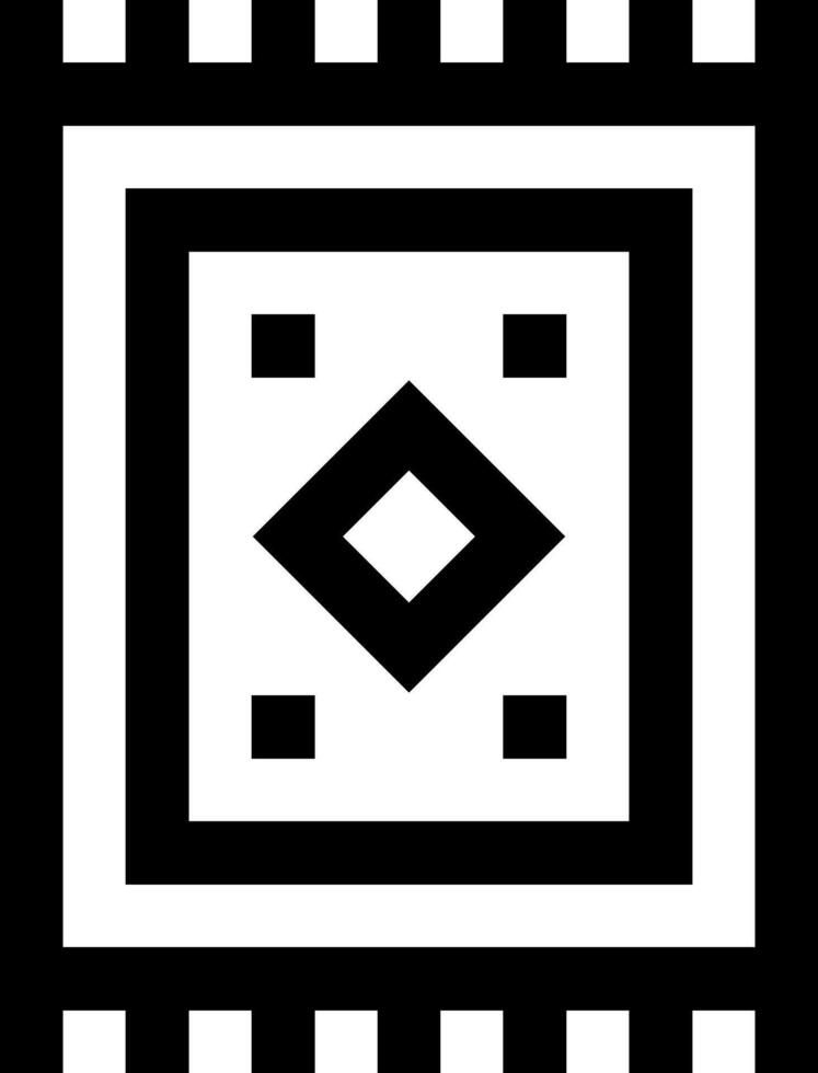 A black and white square with a square pattern vector