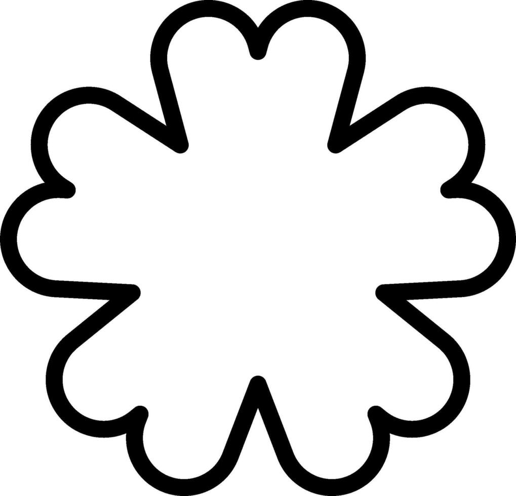 A black and white flower outline vector