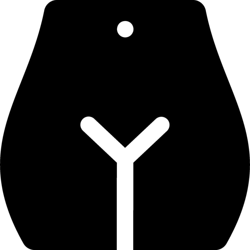 A black and white silhouette of a person's butt vector
