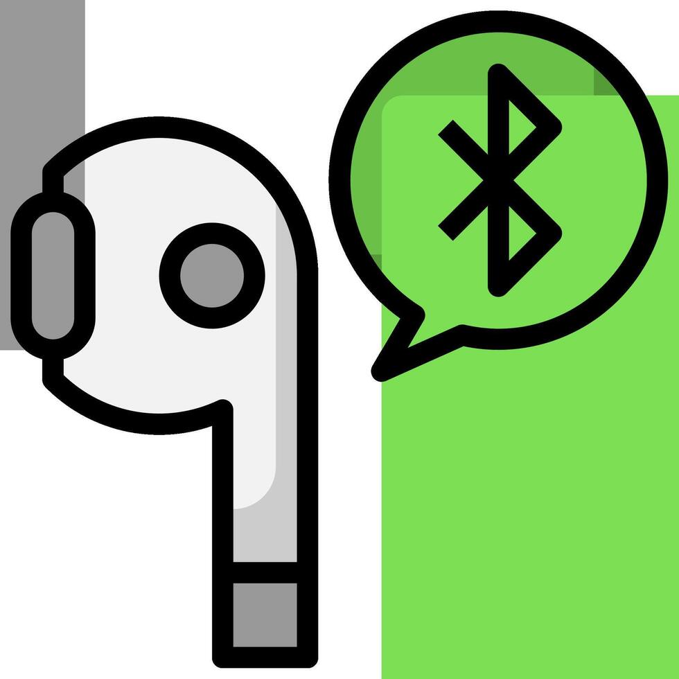 Bluetooth earbuds icon vector
