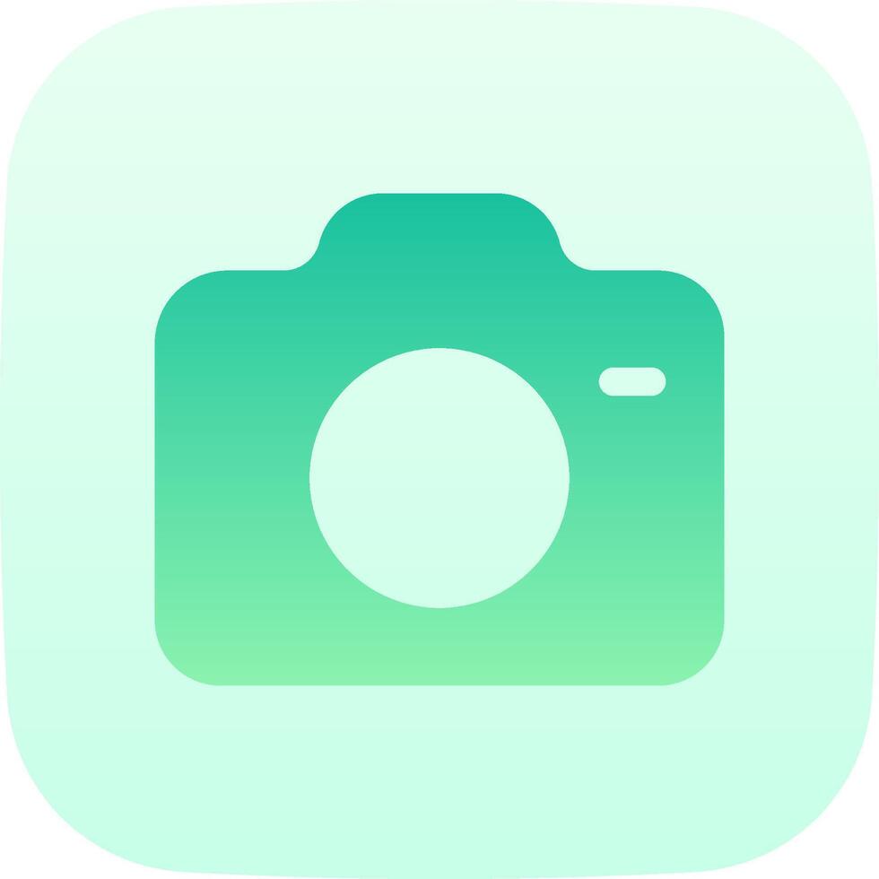 A green camera icon on a white background vector