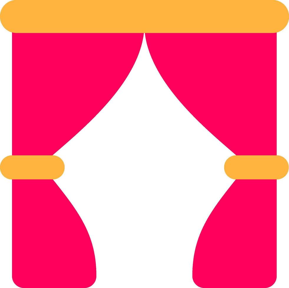 A theater with curtains and a pink background vector