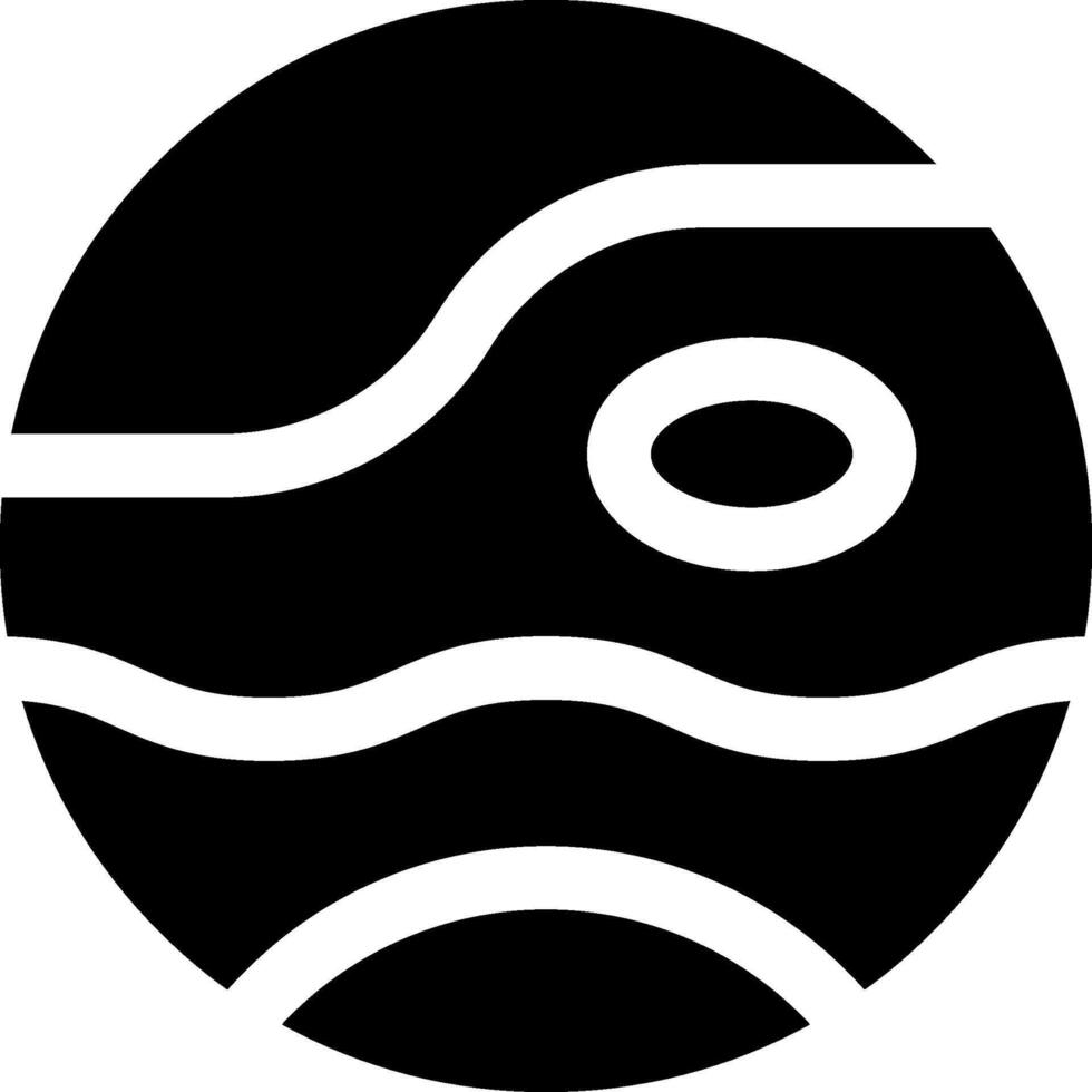 A black and white logo of a wave vector