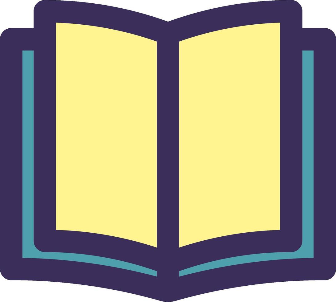 An open book icon on a white background vector
