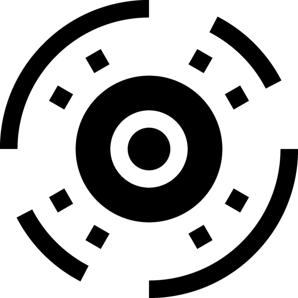A black and white logo of a circular object vector