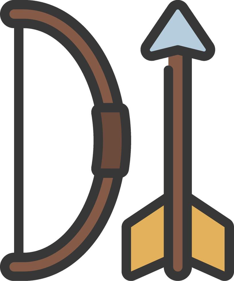 Arrow and bow icon vector