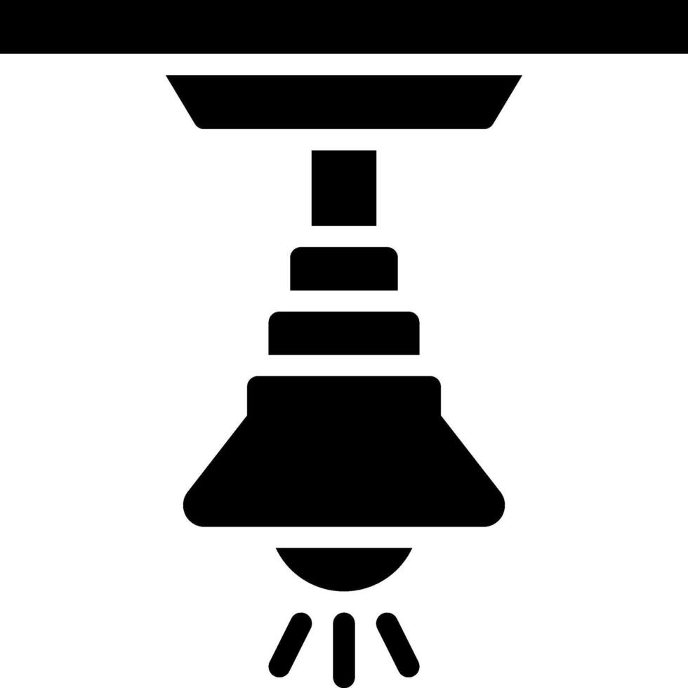 A black and white icon of a light bulb vector