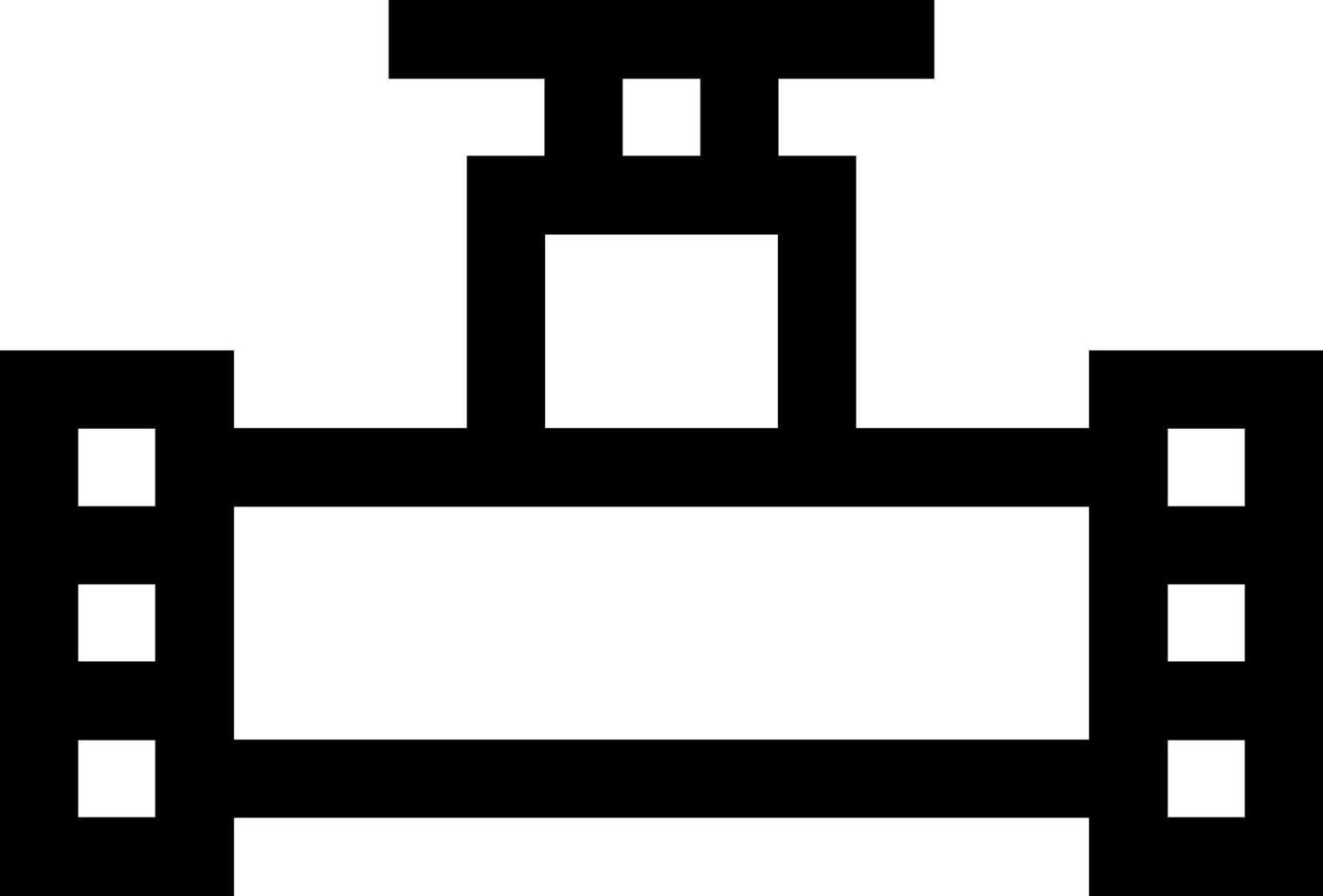 A black and white image of a pipe vector