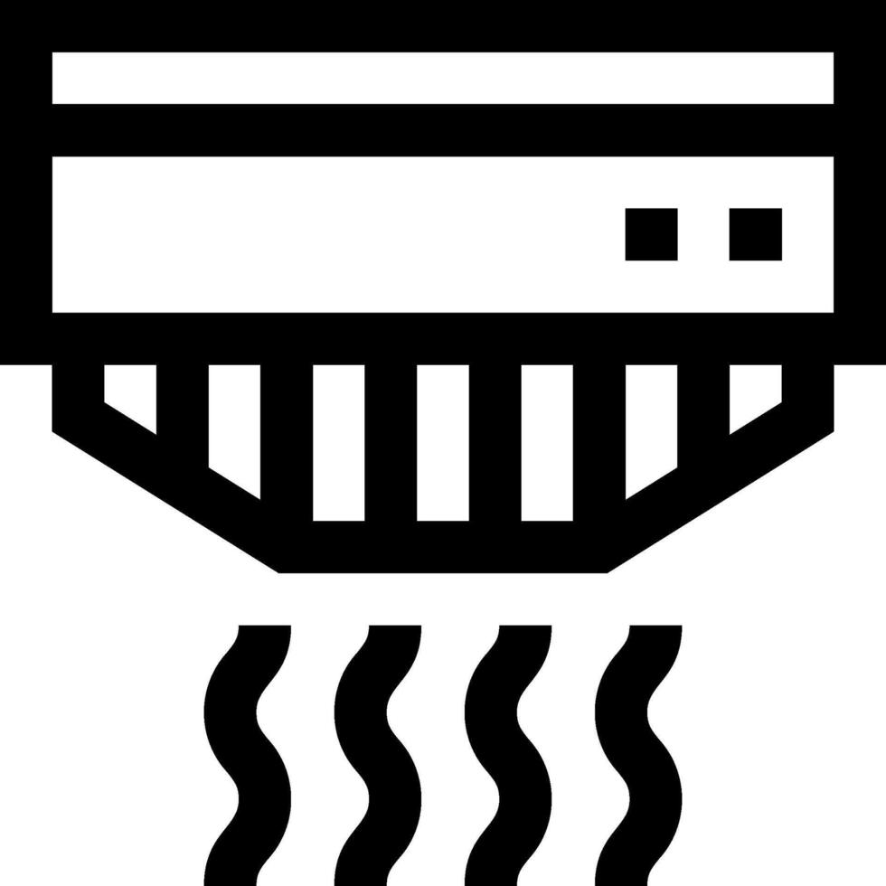 A black and white image of a heater vector