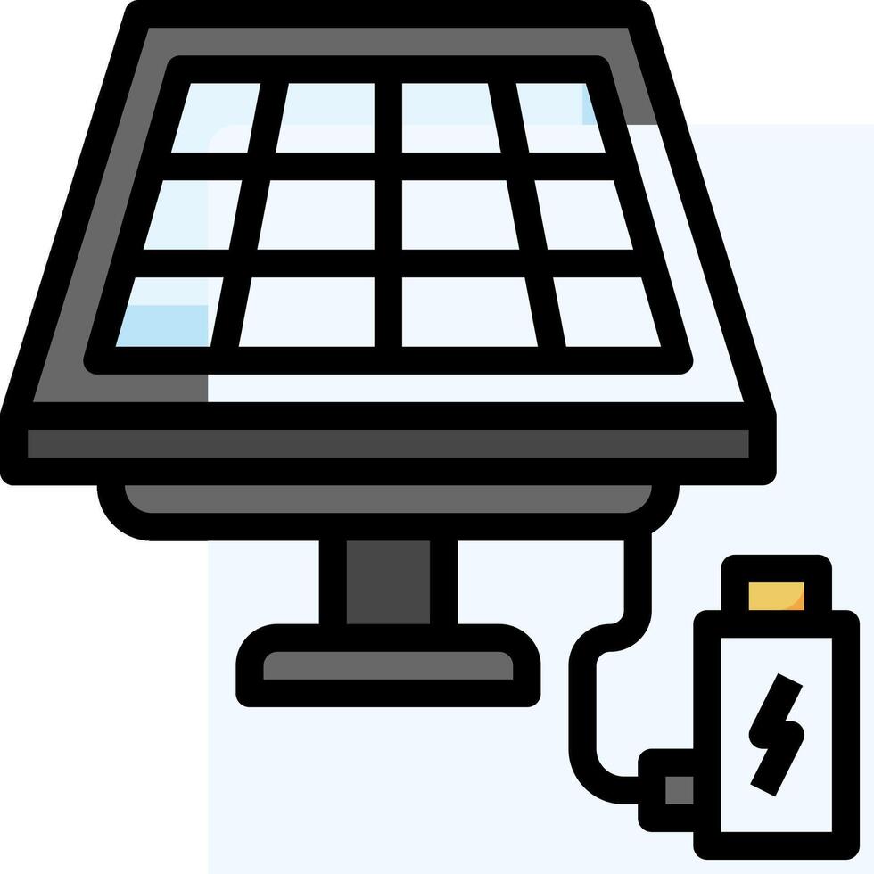 Solar panel and battery clipart vector