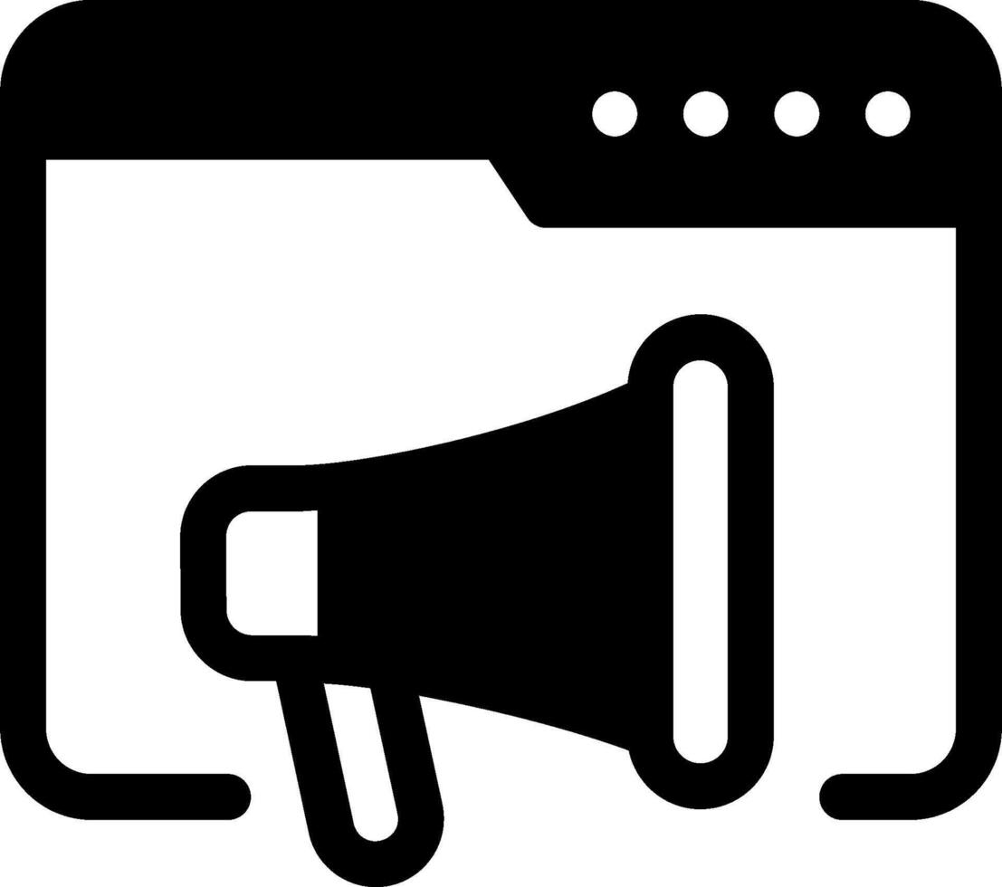 A megaphone icon on a white background vector