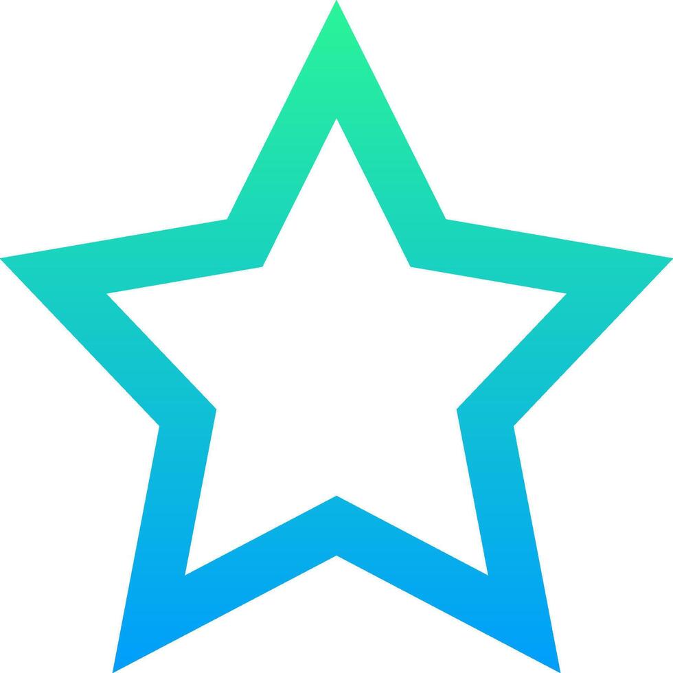 A blue and green star icon vector