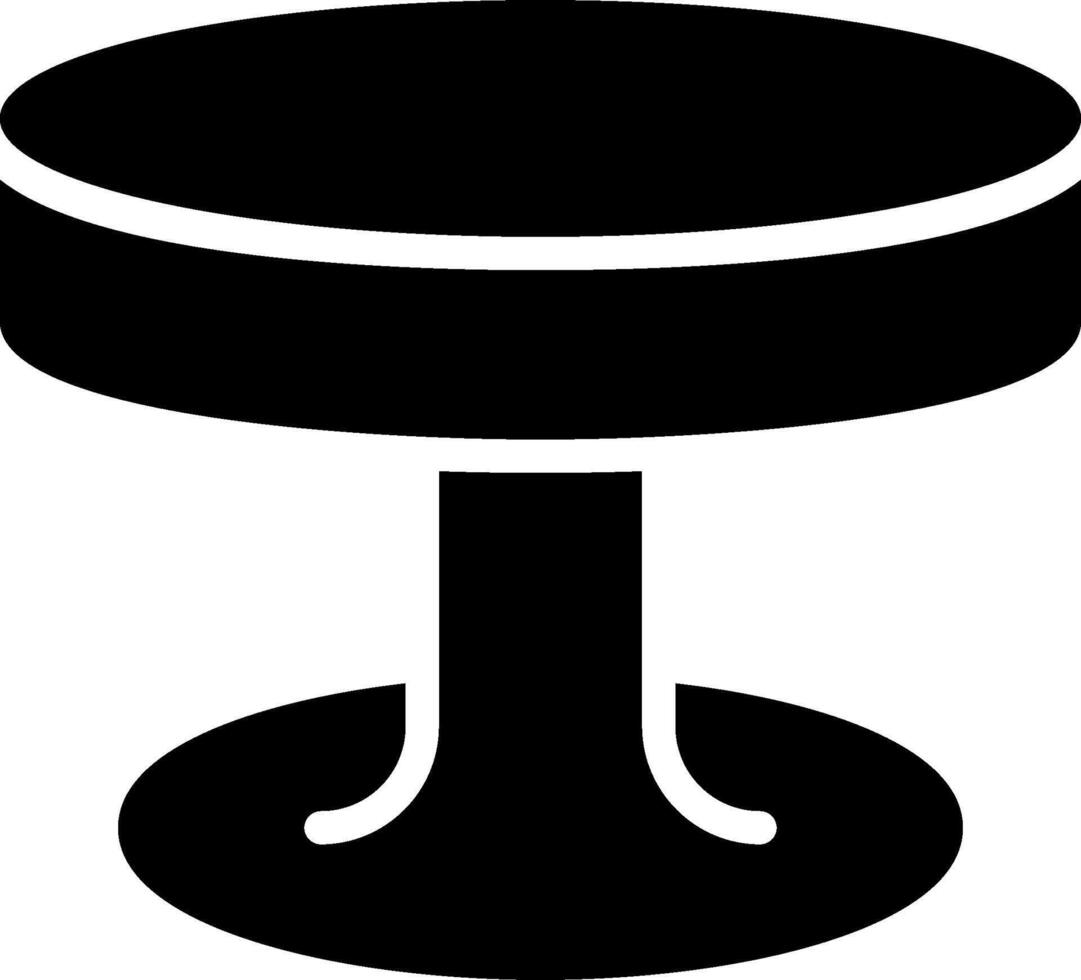 A black and white illustration of a table vector