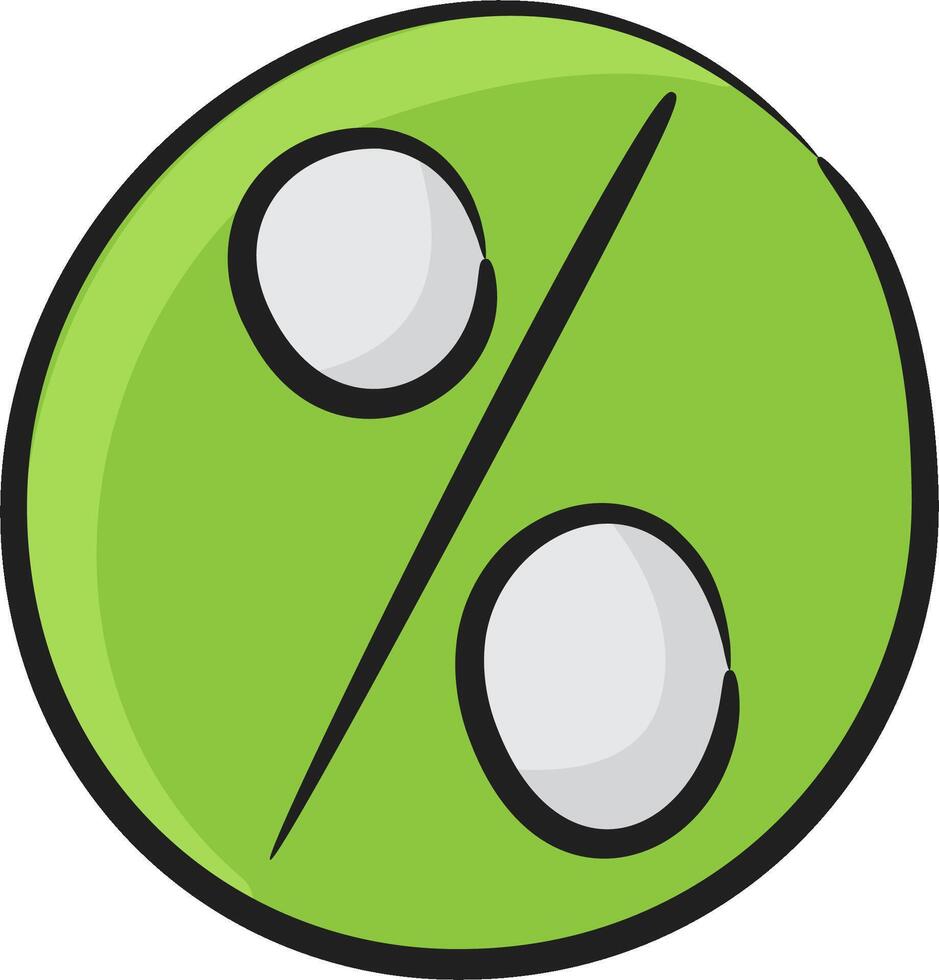 Percentage icon illustration vector