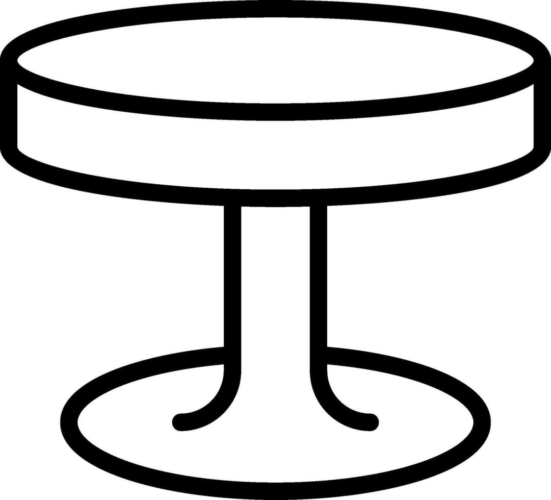 A black and white drawing of a table vector