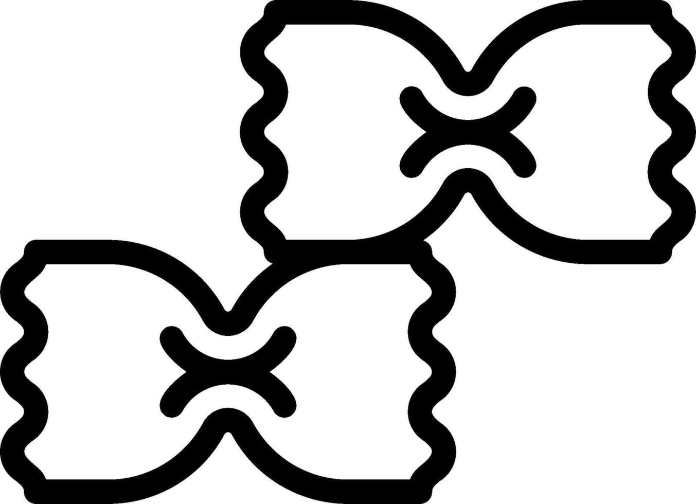 Two bows on a white background vector