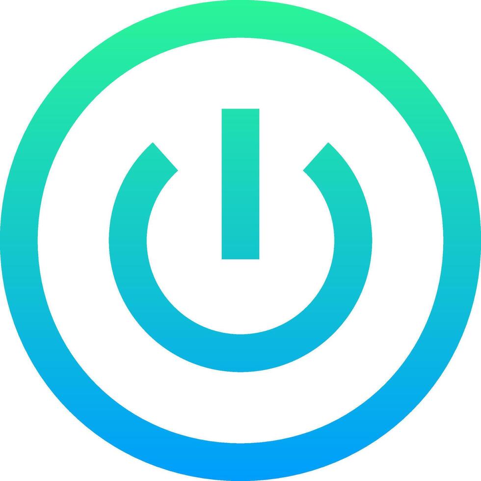 The power button icon in a circle vector