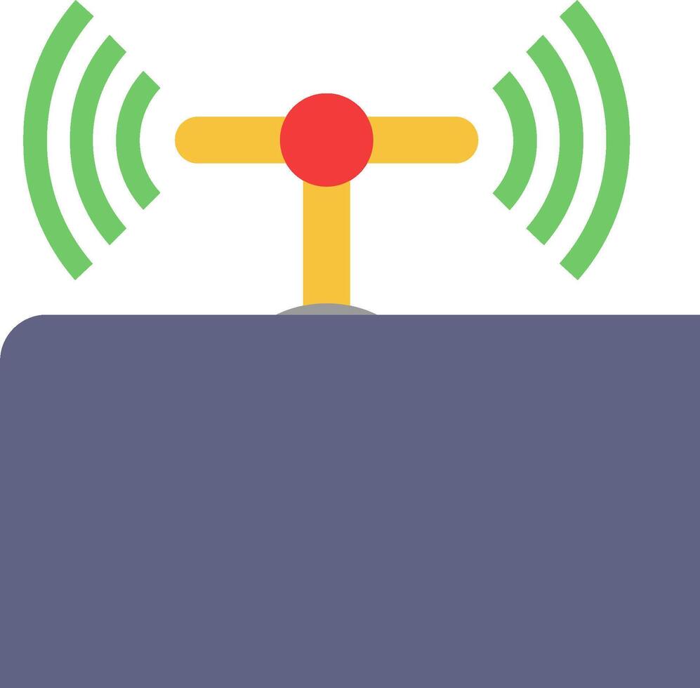 A flat icon of a wifi signal vector