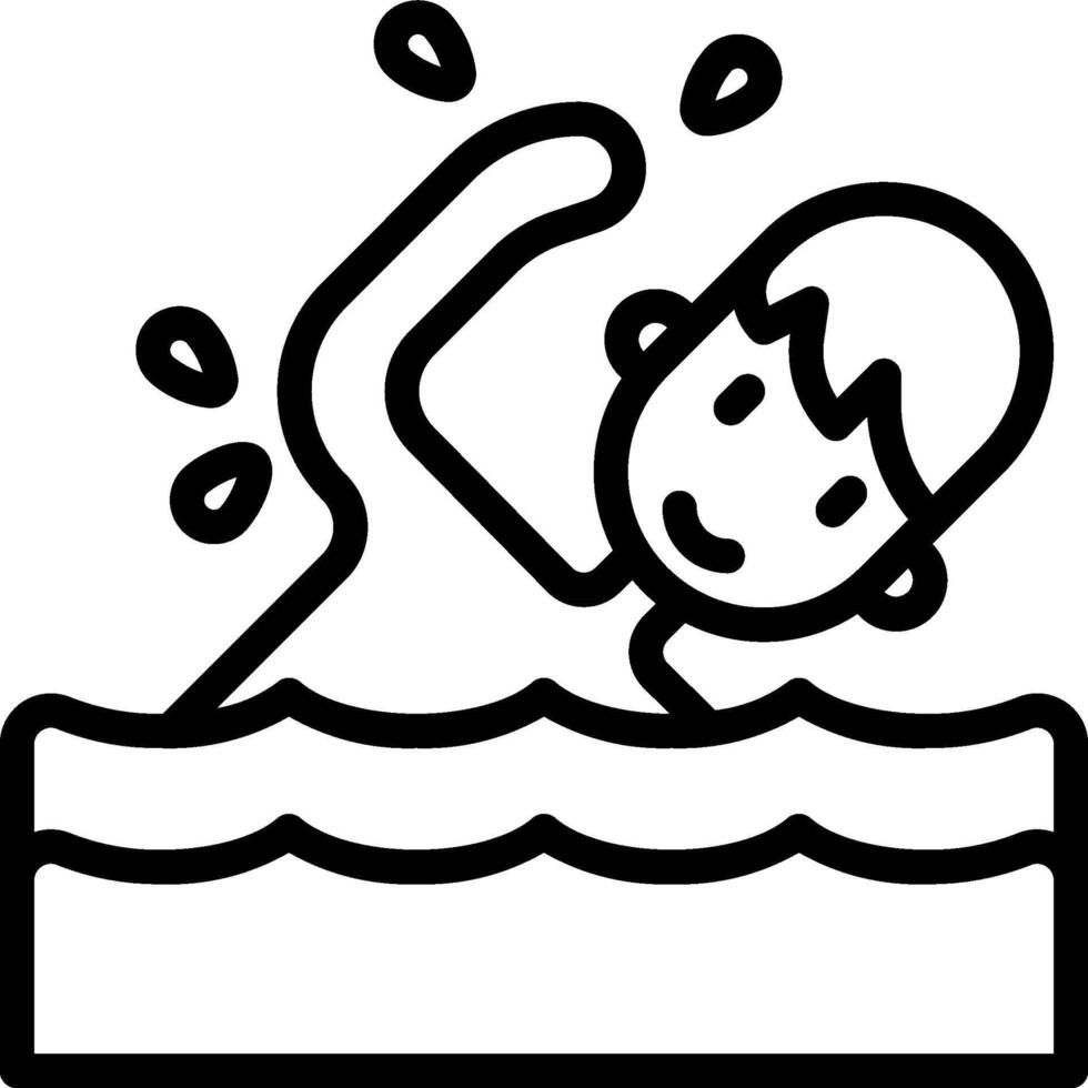 Swimming swimming icon vector