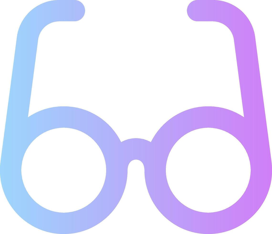 Glasses icon with purple and blue colors vector