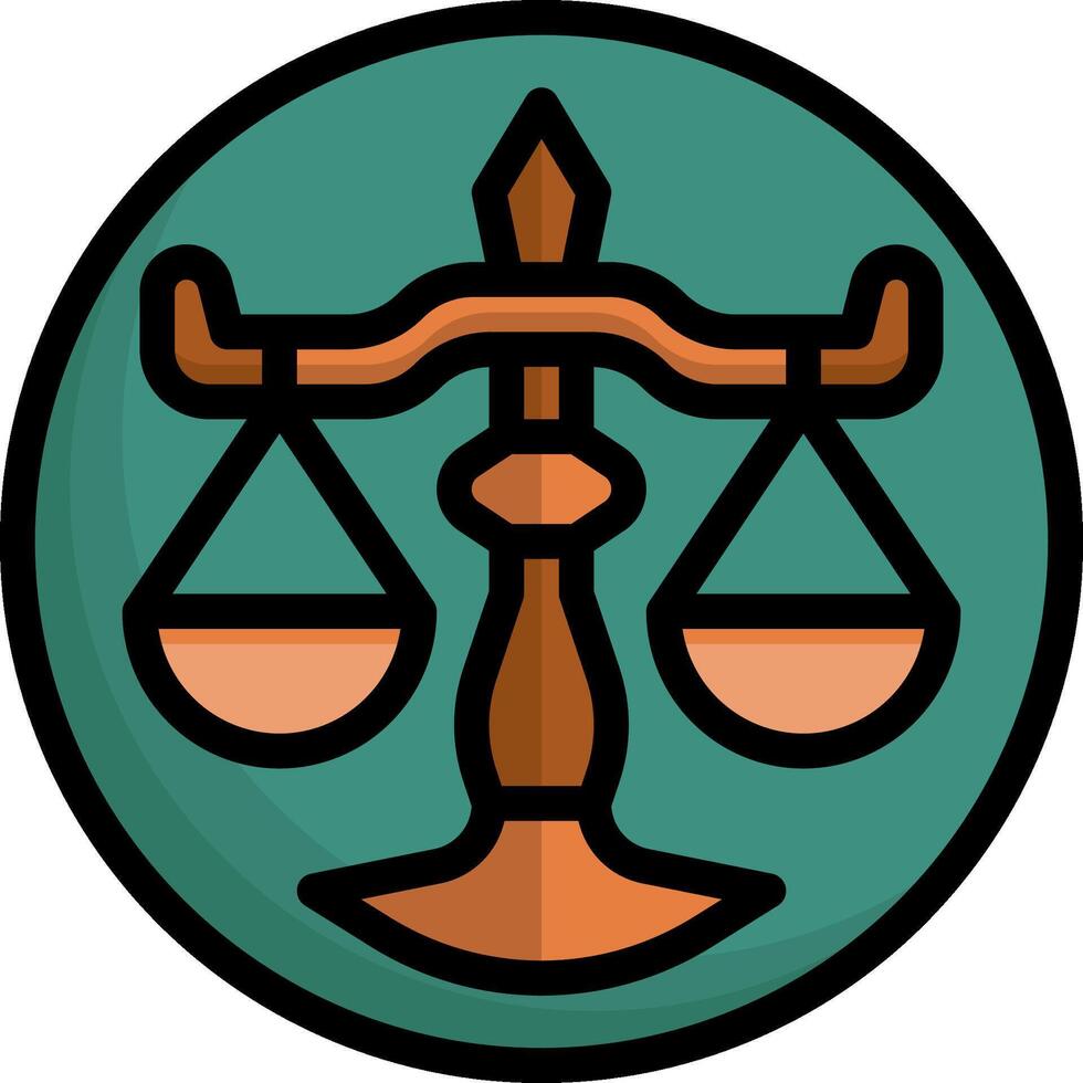 A justice scale icon on a white background vector