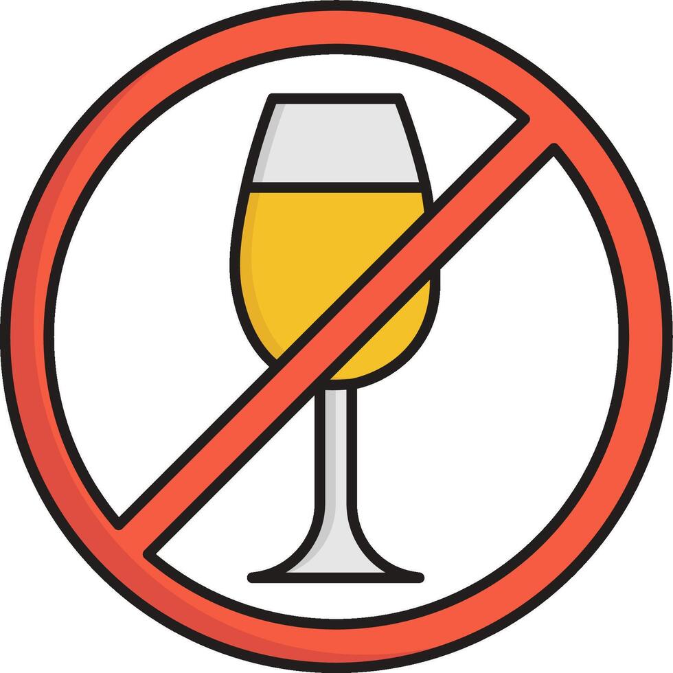No alcohol sign illustration vector