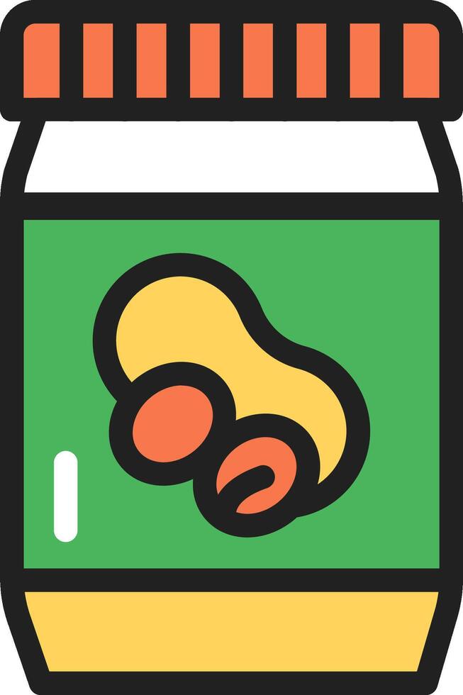 A jar of peanut butter with a lid vector