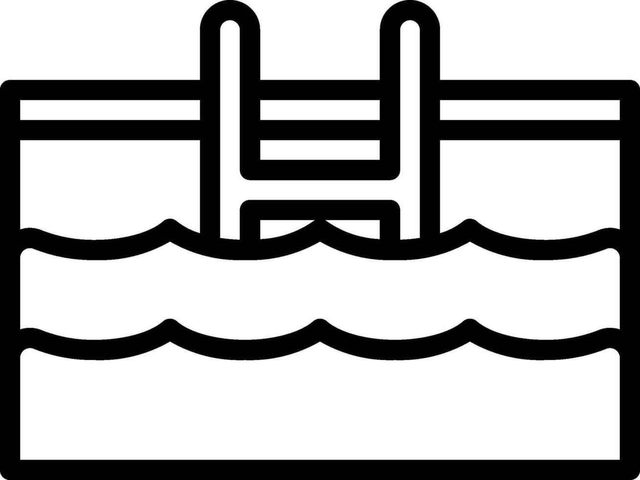 A black and white drawing of a boat in the water vector