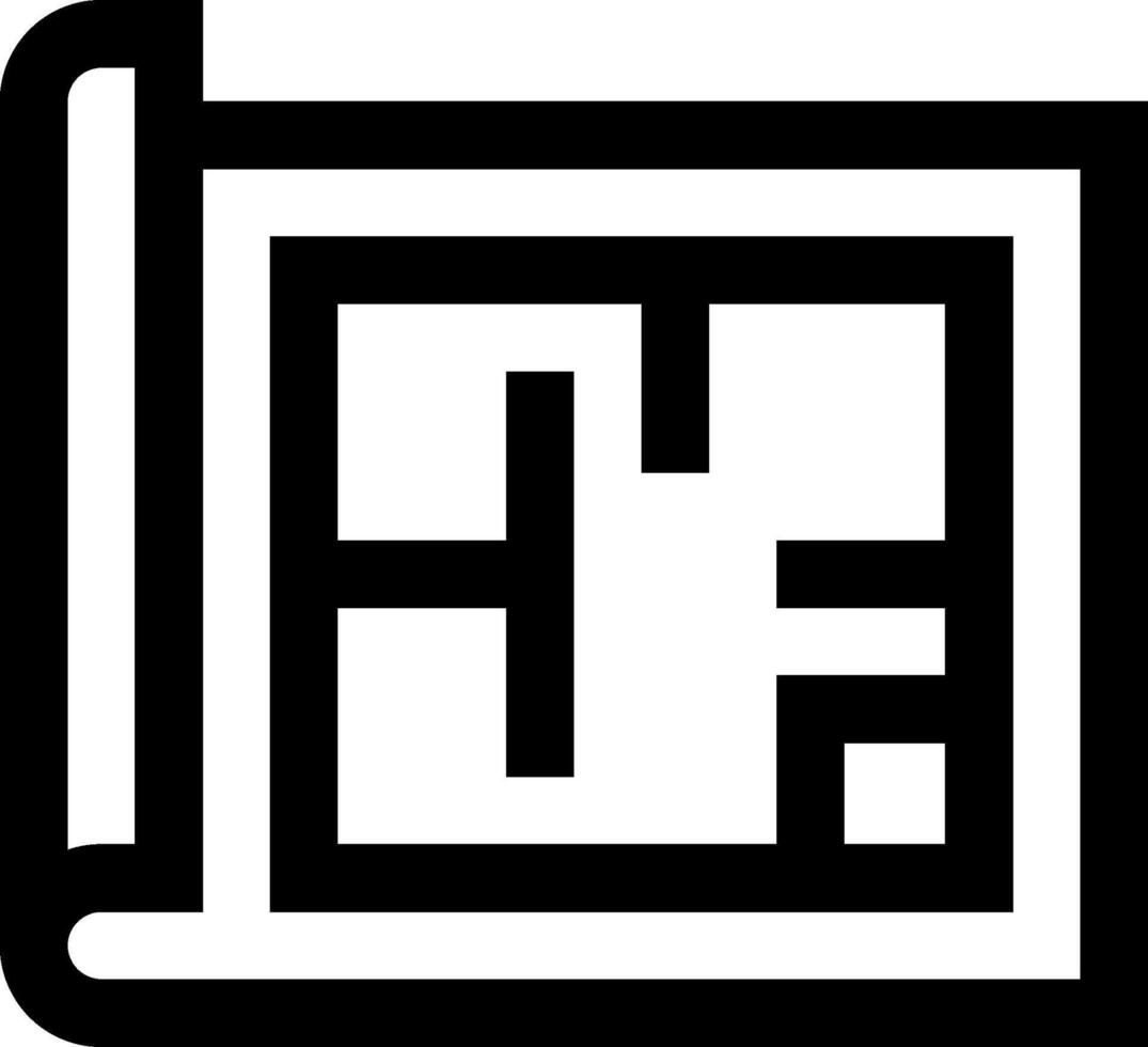 A black and white icon of a square vector