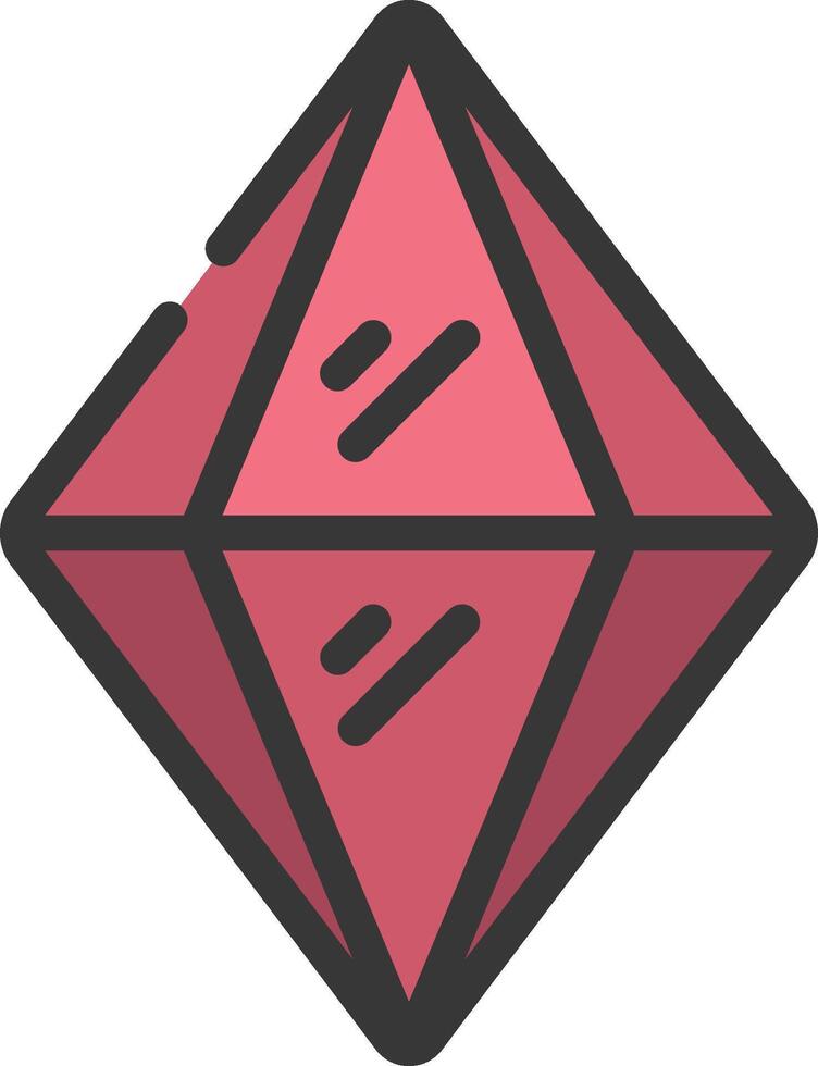 A red and pink dice icon vector