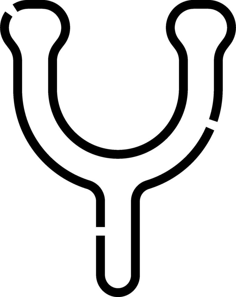 A black and white icon of a horseshoe vector