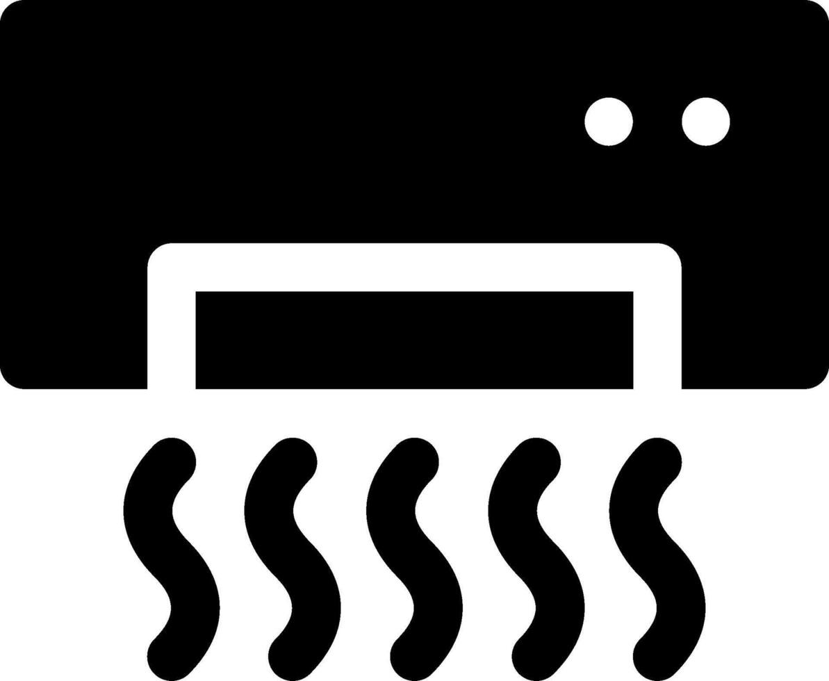 A black and white image of a heater vector