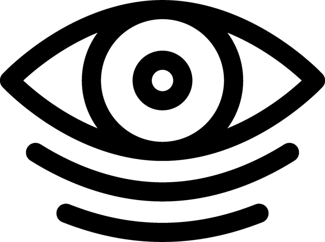 An eye icon on a white background vector