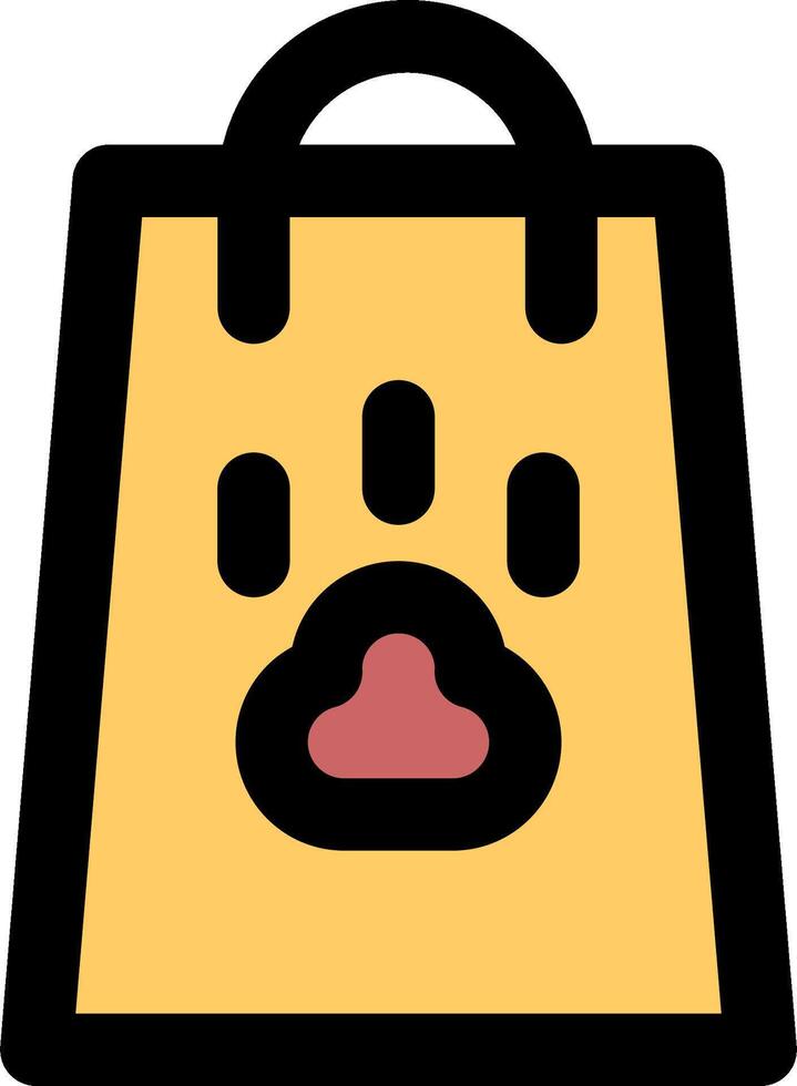 A shopping bag with a dog's face on it vector