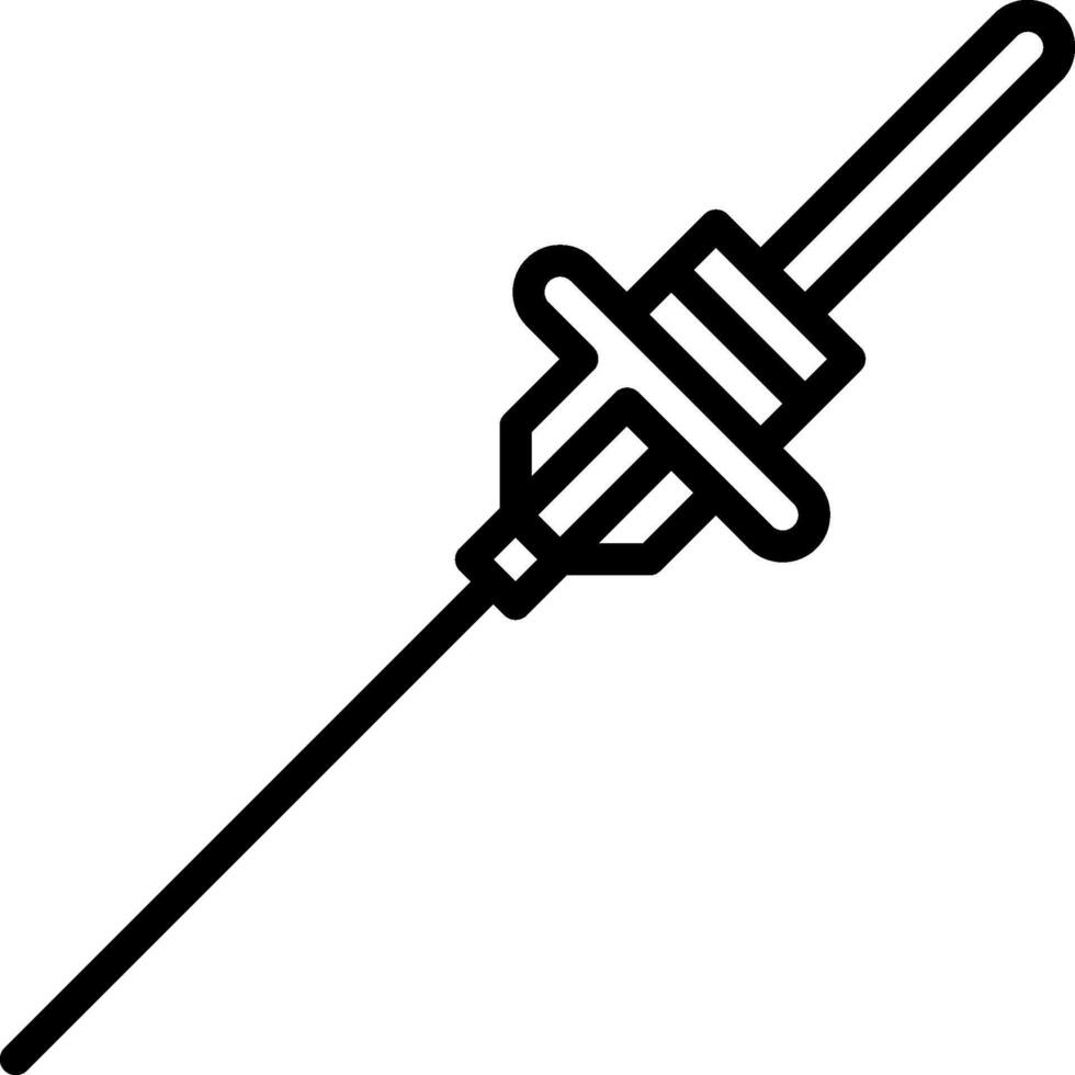 A syringe with a needle on it vector