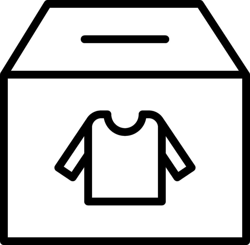 A shirt in a box icon vector